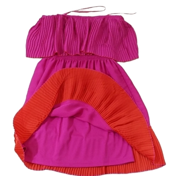Max and Cleo~Size XS~Berry Pleated Dress NWT - Picture 5 of 11